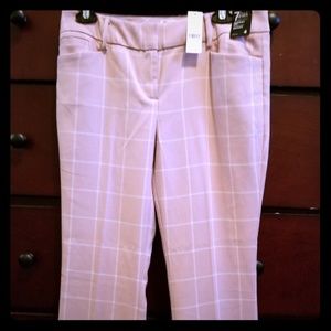 NYC light pink and white dress pants